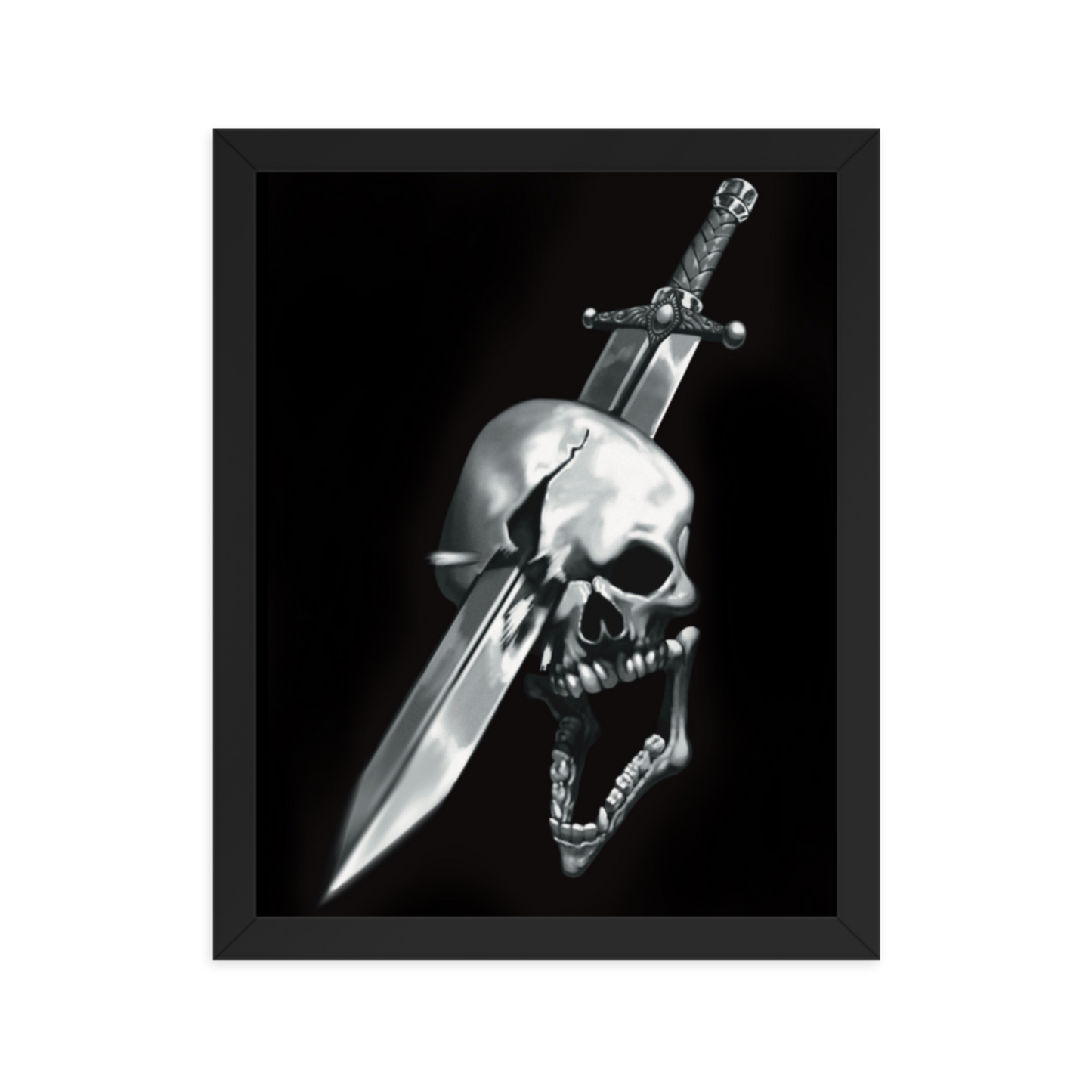 Skull X Sword Framed