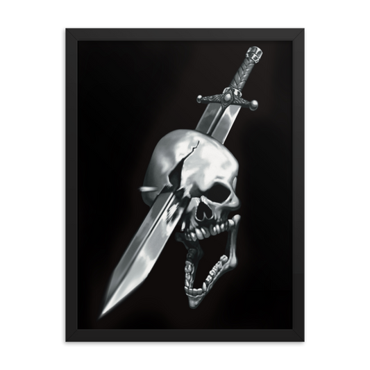 Skull X Sword Framed